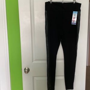 SPANX LEGGINGS WITH SILK STRIPE DETAIL